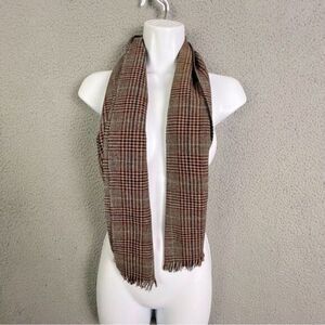 WOMENS SCARF BROWN WITH STRIPES